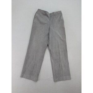 Alfred Dunner Women's Pants Size 10 Gray Corduroy Elastic Waist Pull-On